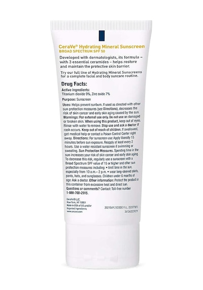 Cerave Nemlendirici ve Mineralli Yüz Güneş Koruyucu Losyon SPF50+ 75 ML