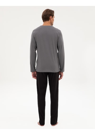 Pierre Cardin Erkek Koyu Gri Pijama Takım 50322652-vr080 Koyu Gri