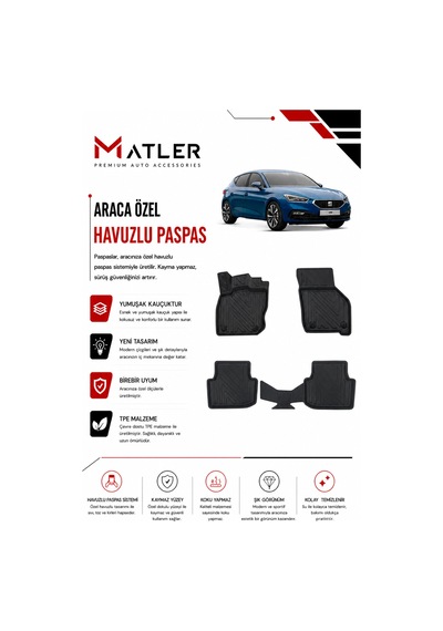 Seat Leon 2025 Model 4d Ekstra Havuzlu Paspas