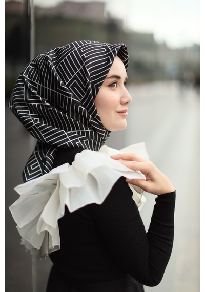 Silk Home Twill Ipek Eşarp Siyah 11390-01