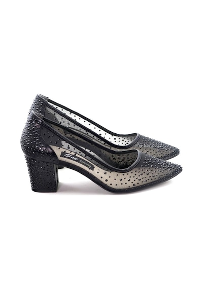 Seç Kundura Seç 729 Taşli Tül Detayli Stiletto Siyah
