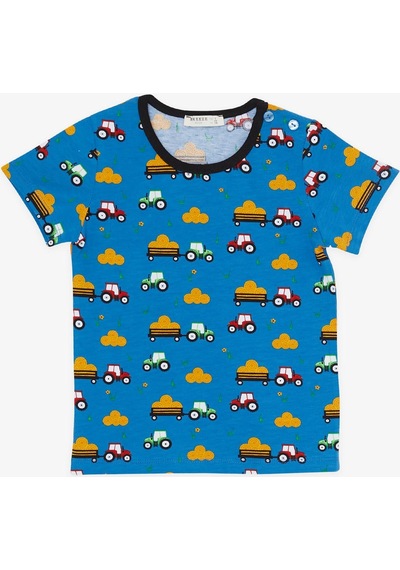 Breeze Girls & Boys Erkek Çocuk Şortlu Pijama Takımı Traktör Desenli 1.5-5 Yaş, Mavi-mavi Mavi