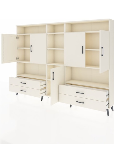 Arges Dolap 12 Raflı 4 Çekmeceli 5 Kapaklı 220x30x163 Aytaşı-aytaşı Aytası - Aytası