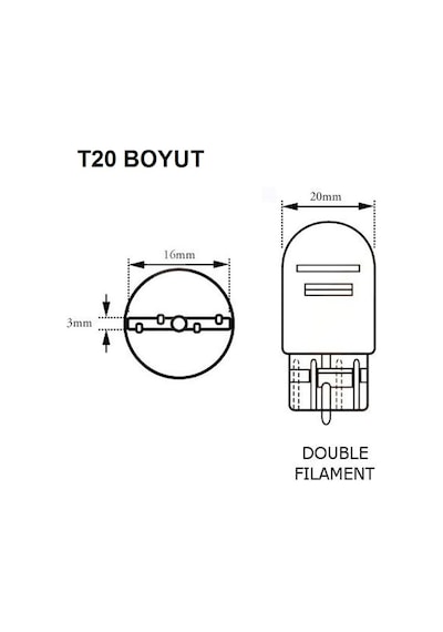Fardoktoru Opel Corsa D Turuncu Gündüz Farı Ampulü Flsher T20 W21 5W