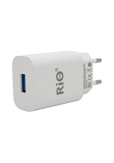 Riotech Tek Usb Girişli Beyaz Şarj Adaptörü