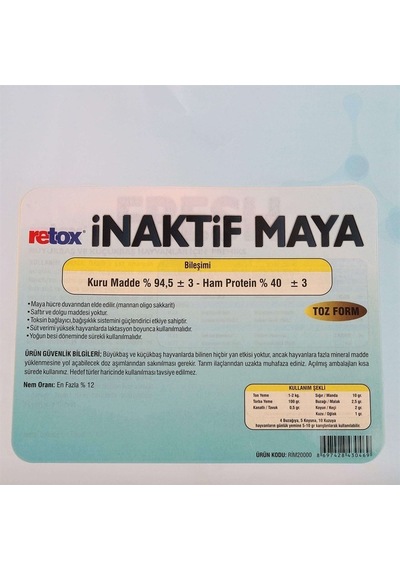 Retox İnaktif Maya - Toksin Bağlayıcı Yem Katkı Maddesi