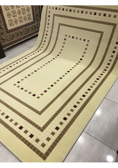 Saray Halı Vizyon 10477 A 200X300 Krem Kahve Vişne Çürüğü 6 M2 !
