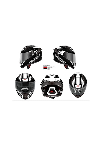 M-801 Snake Energy-C Kask Beyaz - Siyah