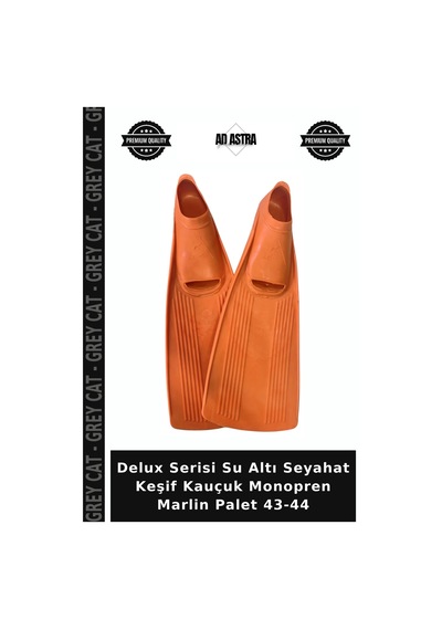 Delux Serisi Su Altı Seyahat Keşif Kauçuk Monopren Marlin Palet 43-44 Mavi