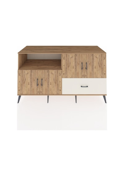 Kronos Konsol 4 Raflı Tek Çekmeceli 4 Kapaklı 176x59x99 Çam-çam/a Çam-çam/aytaşı