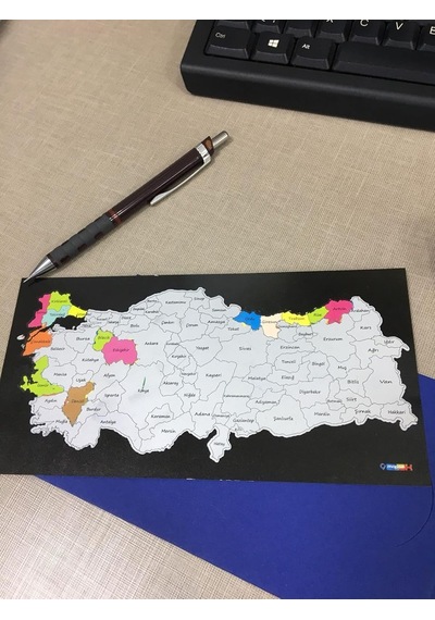 Ayrex Mapofx - Gez - Kazı Türkiye Haritası Magnet, 20x10 Cm Diğer