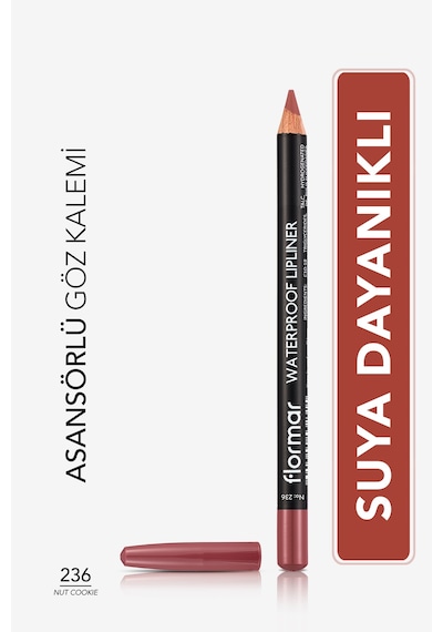 Flormar Waterproof Lipliner 236 Nut Cookie