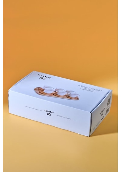 Karaca  Bambu Tepsili 6 Kişilik Kahve Fincanı 90 Ml