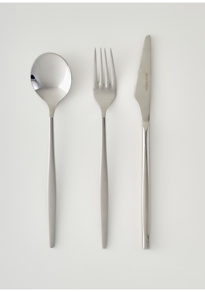 Bella Maison Toscana 18 Parça Tatlı Çatal Kaşık Bıçak Seti Silver Silver