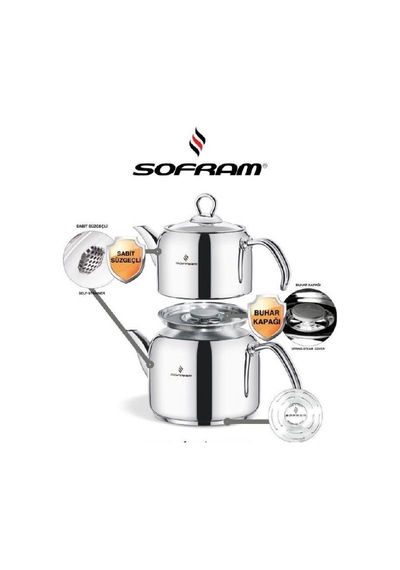 Sofram Soft Aile Boy Çaydanlık Takımı Sabit Süzgeçli