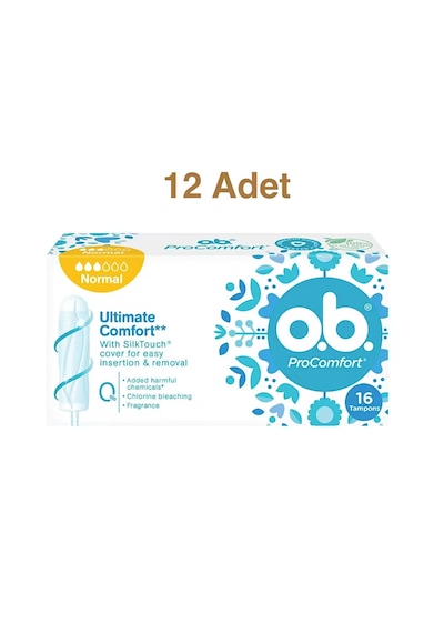O.b. Ultimate Comfort Tampon Normal 16lı - 12 Adet