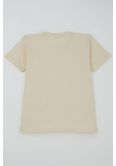 Breeze Erkek Çocuk Tişört Basic 9-14 Yaş, Krem