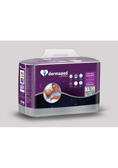 Dermaped 10 Damla Gece Hasta Bezi Xlarge 60 Adet XL