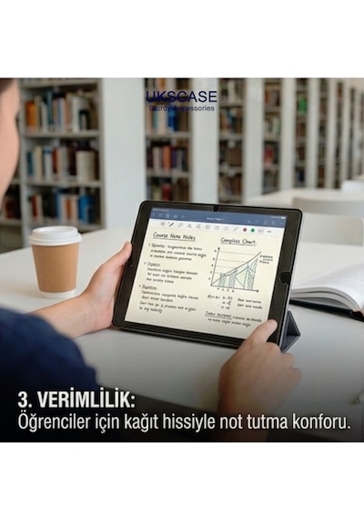 Apple iPad Air 11" M2 2024 Model Uyumlu Paperlike Mat Ekran Koruyucu Kağıt Hissi Veren Özel Yüzey