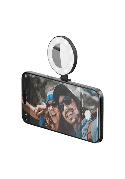 Shiftcam Snappocket Light Led Selfie Ring Işık, 4 Parlaklık Seviyesi, Dahili Batarya, Manyetik Telef Siyah