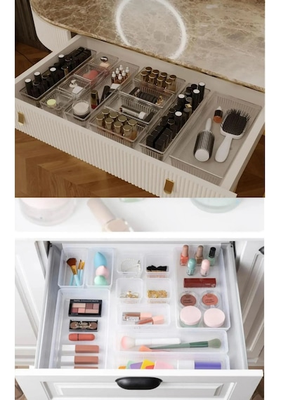 Bade 10' Lu Set Dolap Içi Takı Makyaj Organizer Çekmece Içi Düzen