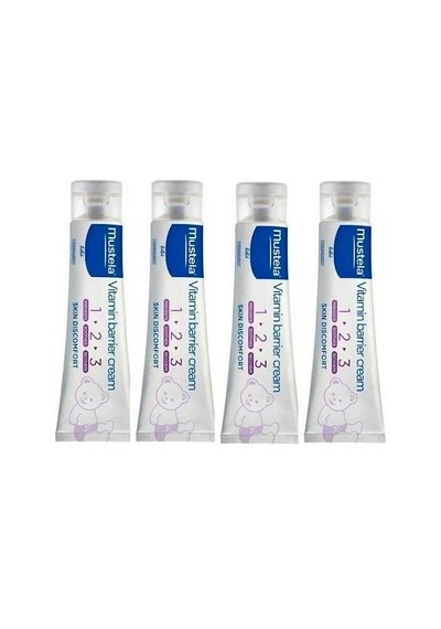 Mustela 1.2.3 Vitamin Barrier Pişik Kremi 4 x 50 ML
