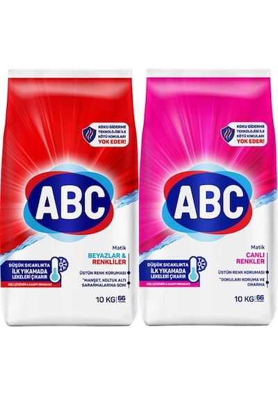 Matik Toz Çamaşır Deterjanı 20kg 2pk 10kg Karma Set Klasik & Canlı Renkler 132 Yıkama