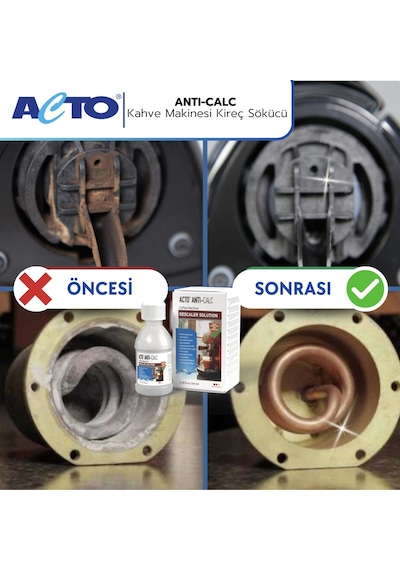 Acto Antı-calc 100 Ml Kahve Makinaları İçin Sıvı Kireç Çözücü