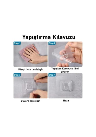 Tarix Geçmeli Klips Eşya Sabitleme Askısı 5 Set Diğer