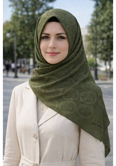 Pierre Cardin Lyocell Naia Rivela Şal 6080200-951 Haki Haki