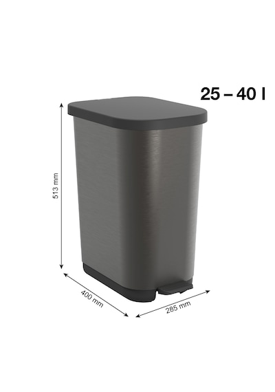 Ribo Pedallı Softclose Çöp Kutusu 35l - Grafit