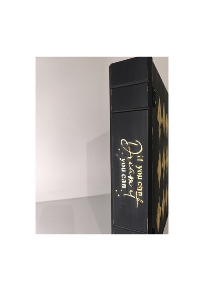 Dekoratif Aksesuar Ahşap Kitap Kutu El Boyama Özel Tasarım - 772079386