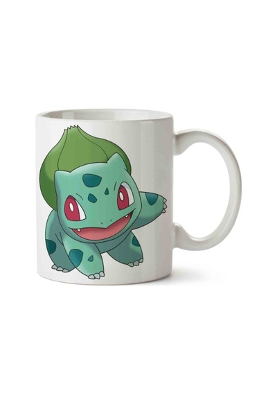 Pokemon Bulbasaur Iki Tarafı Baskılı Kupa Bardak Çok Renkli