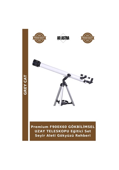 Premium F900x60 Gökbilimsel Uzay Teleskopu Eğitici Set Seyir Aleti Gökyüzü Rehberi