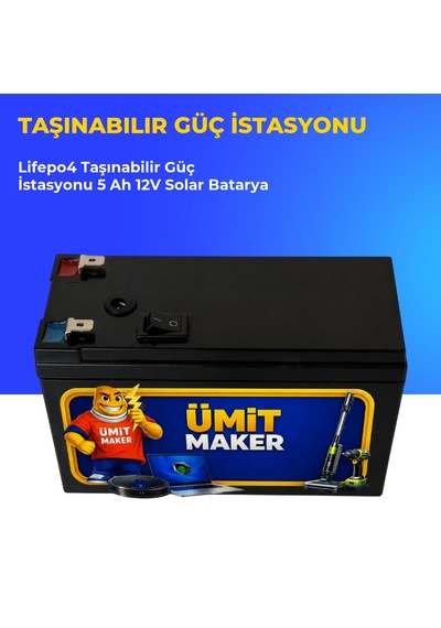 Lifepo4 Taşınabilir Güç İstasyonu 5 Ah 12v Solar Batarya