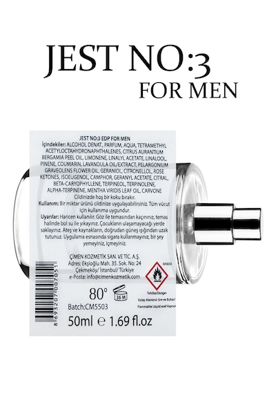 Jest No:03 Erkek Parfün EDP 50 ML