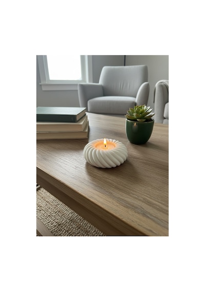 Minimalist Burgu Tasarım 3d Mumluk - Dekoratif Tealight Mum Tutucu - Modern Ev Hediyesi Altın
