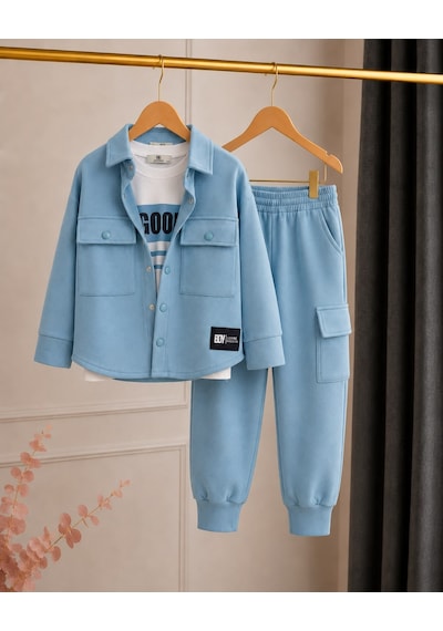Kokoş Bebe Erkek Çocuk Good Boy Hırkalı 3'lü Takım - 4/12 Yaş - 31896 Yeşil