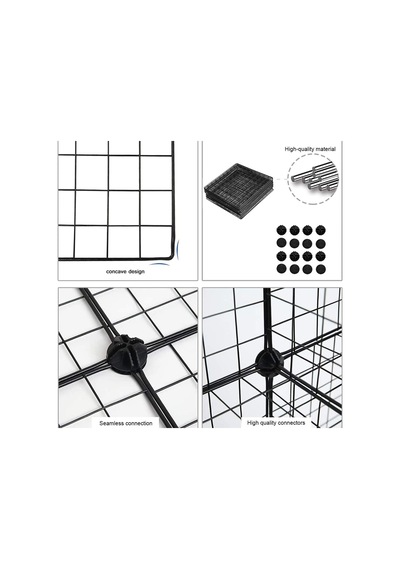 12 Bölmeli Metal Tel Oyuncak Dolabı Çok Amaçlı Düzenleyici Raf