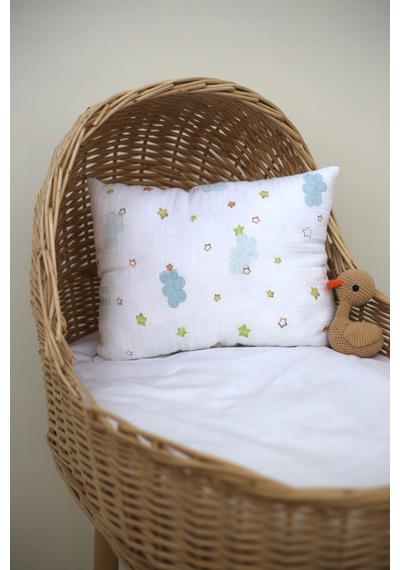 Müslin Desenli Nano Jel Bebek Yastık 35x45 Cm - Ztyastık 001