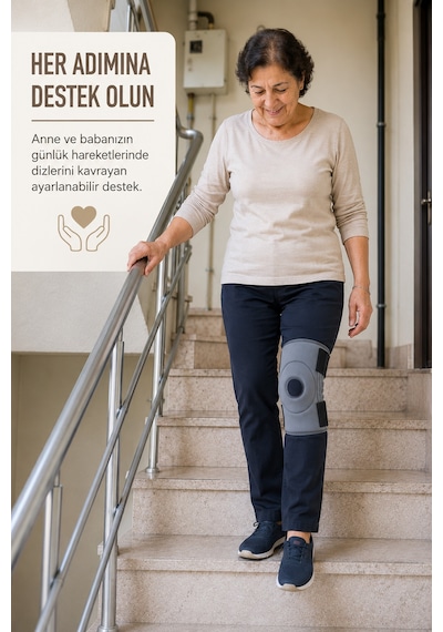 2 Adet Gri Medikal Patella Destekli Diz Korsesi Çapraz Bağ Menisküs Için Sporcu Dizlik Ayarlanabilir Ligament Destekli Medikal Dizlik