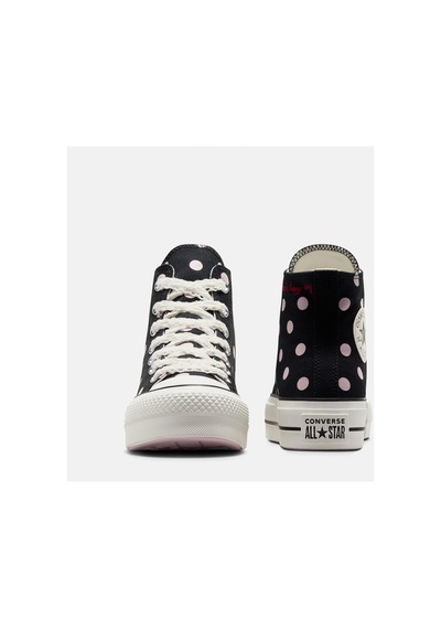 Converse Chuck Taylor All Star Lift Polka Dots Kadın Siyah Platform Sneaker