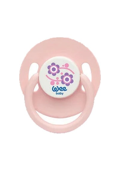 Wee Baby Yuvarlak Uçlu Emzik 18+ Ay No:03 Pembe Çiçekli Pembe