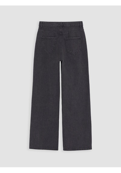 Lcw Eco Gri Wideleg Kadın Jean Pantolon
