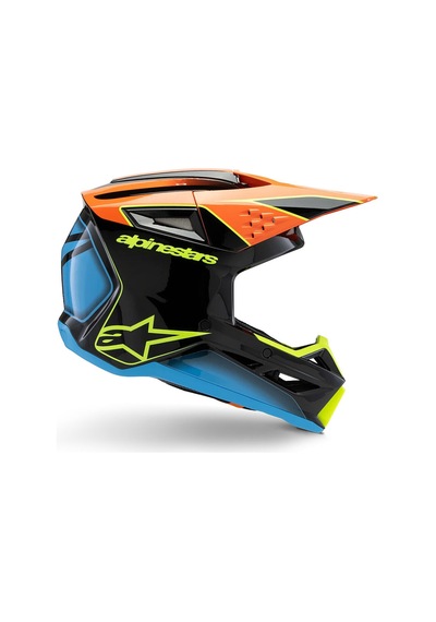 Alpinestars Sm3 Fray Off-road Motosiklet Kaskı Siyah Mavi Oranj Siyah / Mavi / Oranj