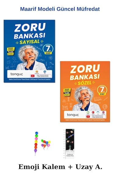 Tonguç 7. Sınıf Zoru Bankası Tüm Dersler Seti Maarif Modeli Yeni Kapak Uzay A+emoji Kalem 2027