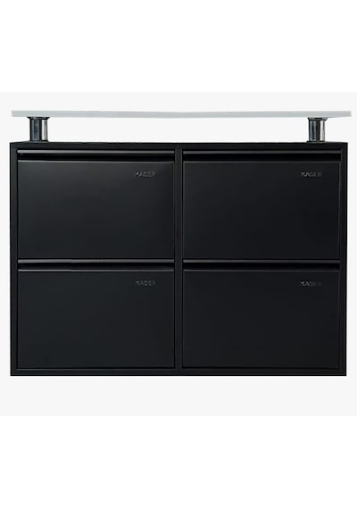 Kaser Metal 2+2 Li Siyah Metal Ayakkabılık Siyah