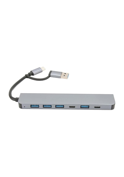 7-in-1 Type-c Usb 3.0 Hub Çokaltıcı, Macbook Ve Pc Uyumlu Yüksek Hızlı Dönüştürücü Adaptör