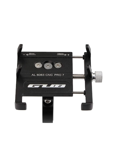 Microcase Gub Pro 7 Alüminyum Alaşım Bisiklet Motosiklet Telefon Tutucu - 55-100mm Ayarlanabilir Gidon Telefon Sabitleyici - Al5774 Siyah