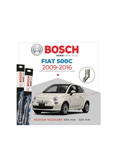 Fiat 500C Muz Silecek Takımı 2009-2016 Bosch Aerotwin